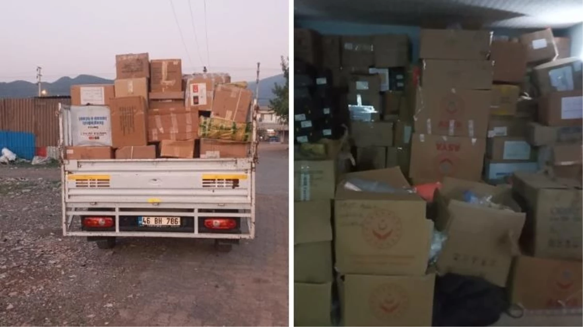 Depremzedelere ait yardım kolilerini parça parça satıyorlardı! Alçakların kirli ticareti polis baskınıyla bozuldu
