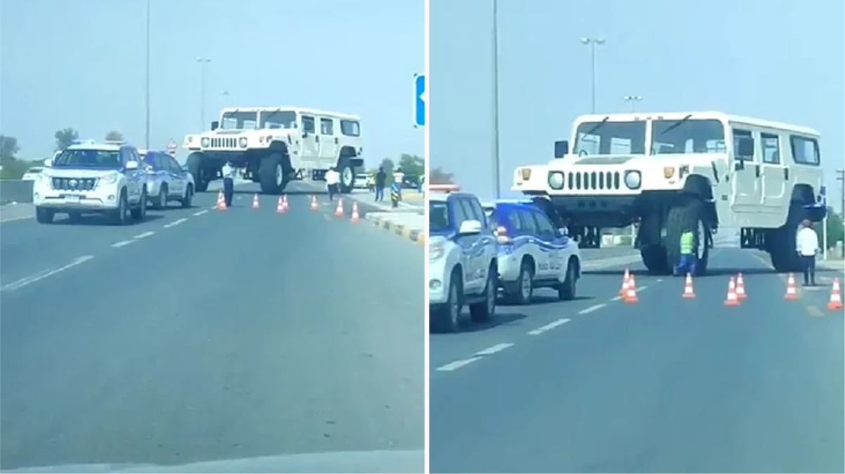 Dünyanın en büyük arabası Dubai'de trafiğe indi! Görenler bir daha baktı