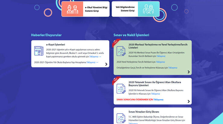 e Okul giriş nasıl yapılır? Eokul LGS tercih ekranı giriş...