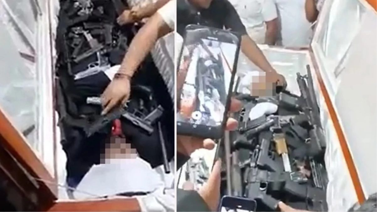 Ekvador'da suikast sonucu öldürülen uyuşturucu çetesi lideri, silahlarıyla birlikte gömüldü