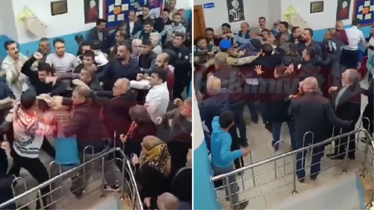 Elazığ'daki muhtarlık seçiminde yumruklar havada uçuştu