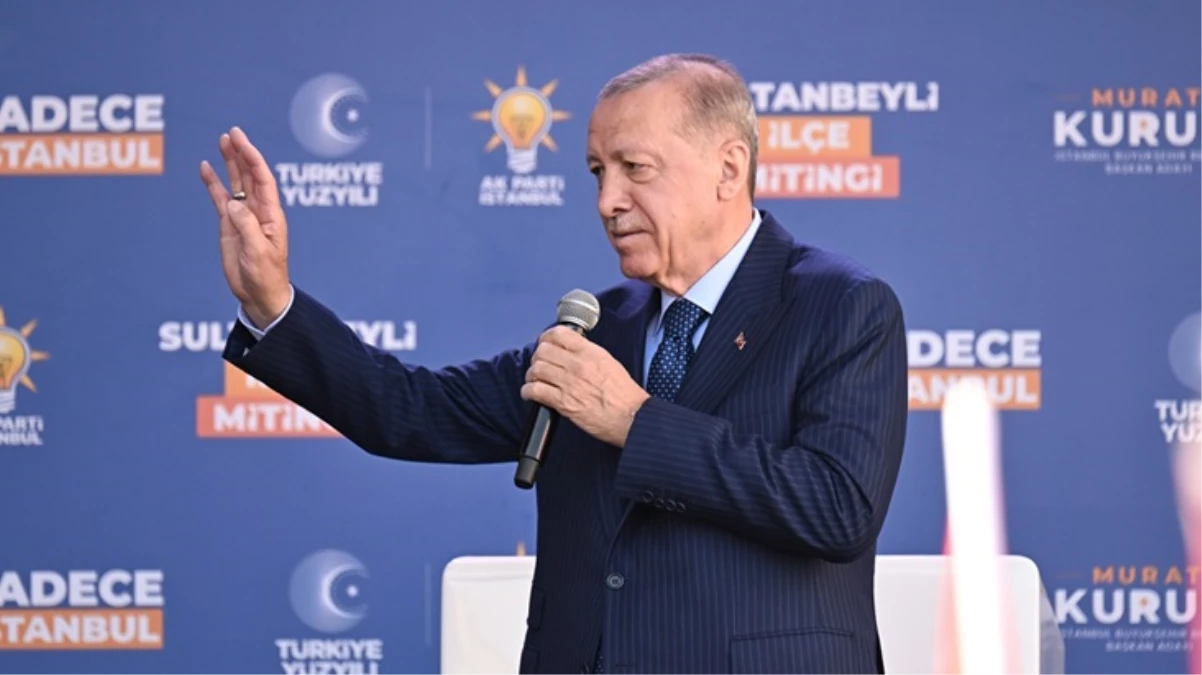 Erdoğan, miting sonrası Murat Kurum'u sahneye çağırdı, görevli uyardı: Efendim onlar Sancaktepe'de