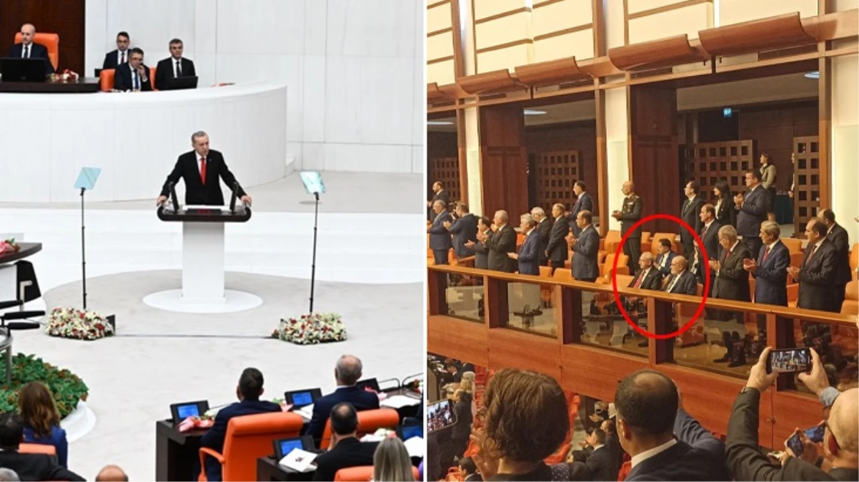 Erdoğan'ın TBMM'ye girişi esnasında Karamollaoğlu'nun yaşadığı kararsızlık kameralara anbean yansıdı