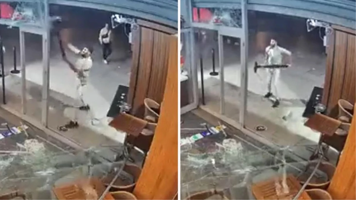 Esenyurt'ta İsrail'e tepki gösteren şahıs ünlü fast food restoranına saldırdı! Camı çerçeveyi yere indirdi