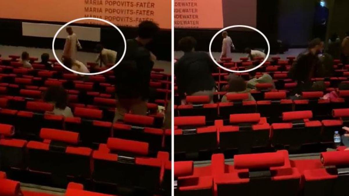 Fanteziniz batsın! Sevgilisinin boynuna tasma takıp sinema salonunda dolaştırdı