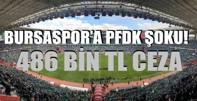 Bursaspor’a PFDK şoku! 486 Bin TL ceza