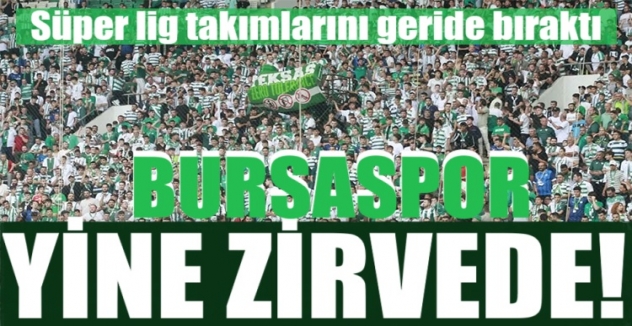 Bursaspor yine zirvede! Süper lig takımlarını geride bıraktı