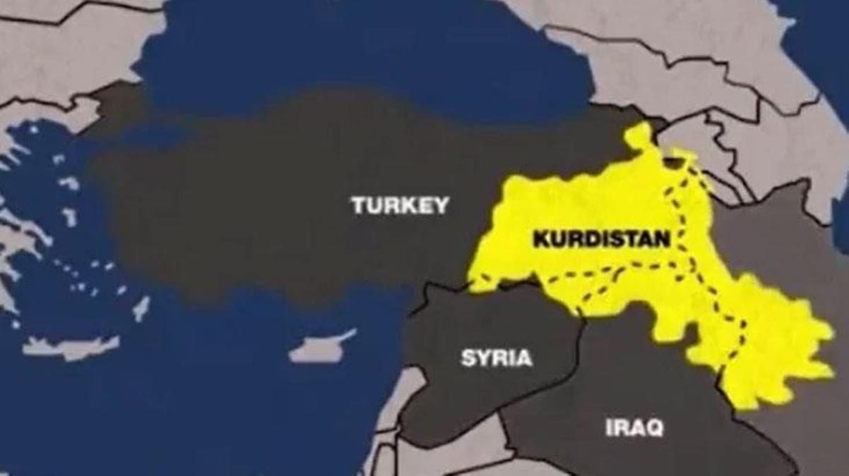 Fransa televizyonunda skandal harita! Türkiye'nin Doğu ve Güneydoğu bölgelerini farklı bir yere aitmiş gibi gösterdiler