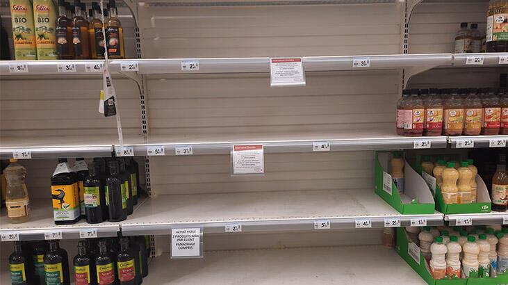 Fransa’da market rafları boş kaldı