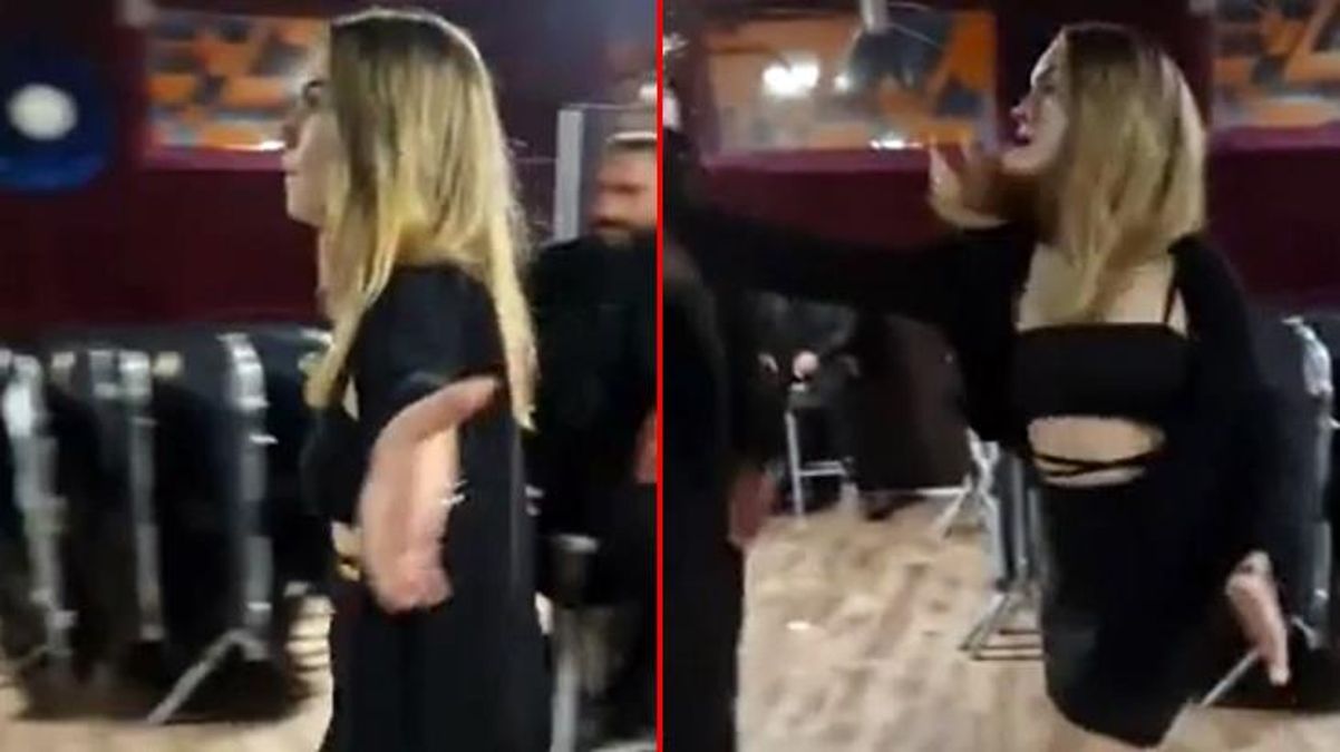 Genç kadın, attığı tokadın bedelini çok ağır ödedi! Bu görüntünün bir kaç saniye sonrası feci