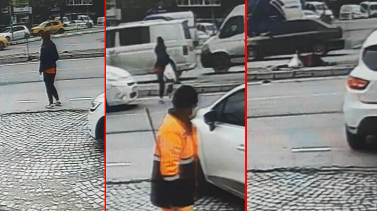 Genç kız dehşeti yaşadı! Yeşil ışıkta yola fırlayınca...