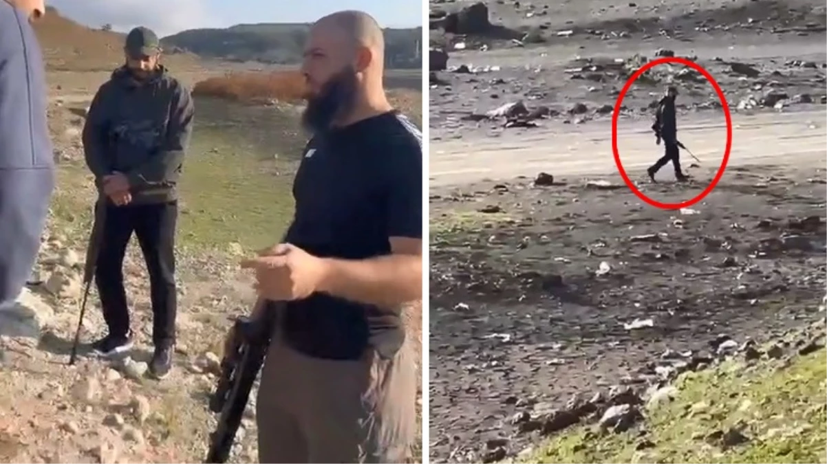 Görüntü İstanbul'dan! Ellerinde silahlarla leylek avına çıktılar, 