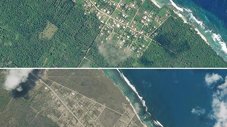 Haritadan silindi! Felaketten akılalmaz görüntüler geldi