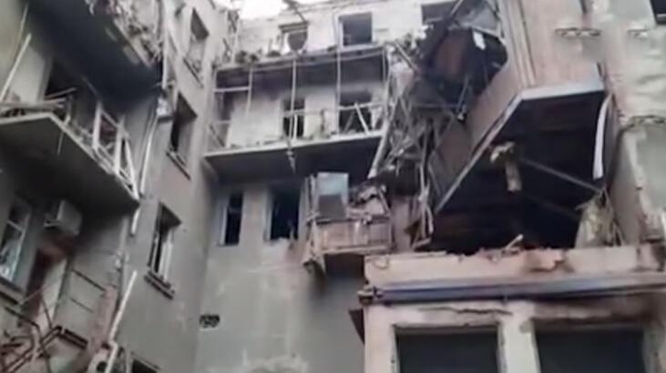 Harkov'daki yıkım görüntülendi! Kentin merkezi vuruldu