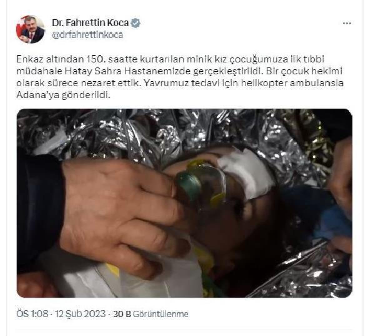 Hatay'da 5 yaşındaki kız çocuğu, 150'nci saatte kurtarıldı (2)