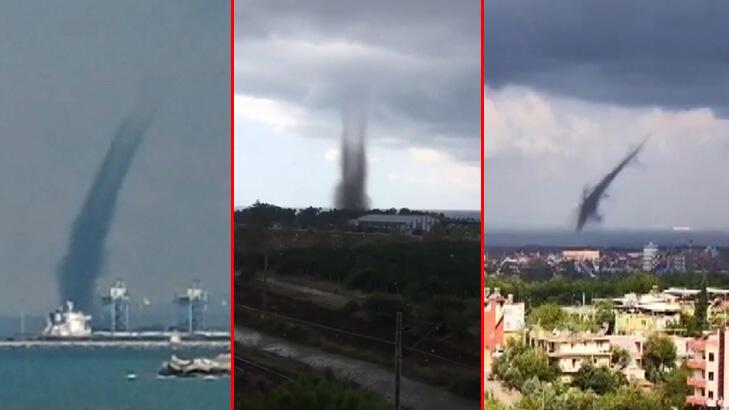 Hatay’da hortum paniği! Kıyıya doğru ilerledi