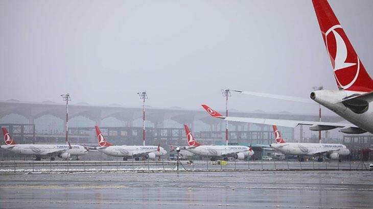 Hava ulaşımına kar engeli! THY’nin 100 seferi iptal edildi