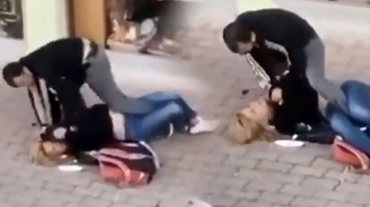 Herkesin gözü önünde yaşandı! Acımasızca dövdü