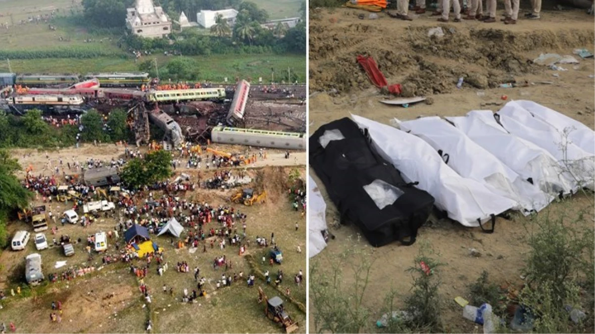 Hindistan'da 288 kişinin yaşamını yitirdiği kaza sonrası bölgeden gelen görüntüler korkunç