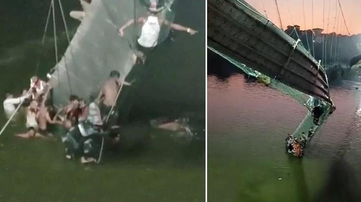 Hindistan'daki köprü faciasında bilanço artıyor: 132 kişi hayatını kaybetti