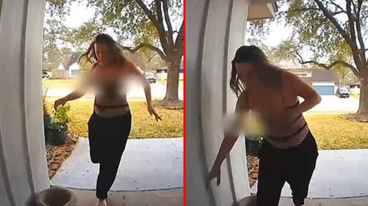 Hırsızlık yapan kadının bir anda göğsü açıldı, ilginç anlar güvenlik kamerasından kaçmadı