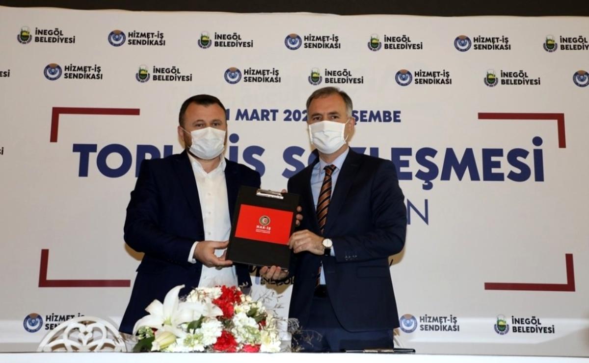 İnegöl'de toplu sözleşme sevinci