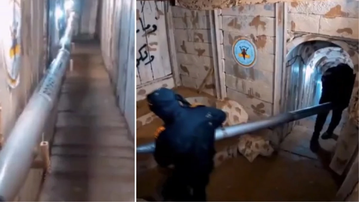 İsrail'e gözdağı! Hamas yeraltı tünellerinde sakladığı füzelerin görüntülerini yayınladı