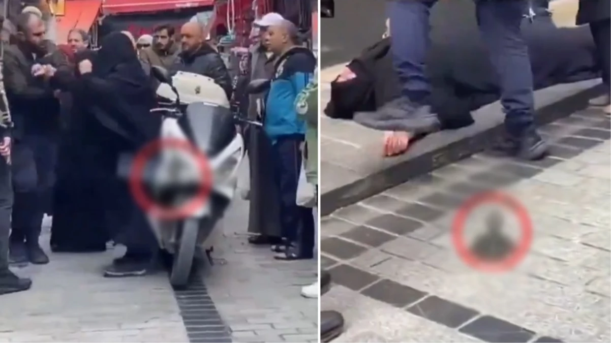 İstanbul Fatih'te çarşaflı kadına sokak ortasında dayak: 50 liramı ver lan, senin Allah'ını kitabını