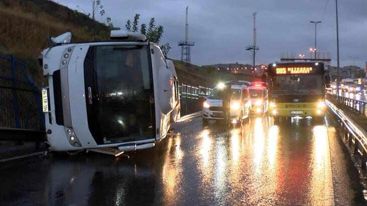 İstanbul'da D100 Karayolu'nda art arda trafik kazaları