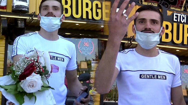 İzin belgesiz nişanlısına çiçek götürmek istedi cezayı yedi