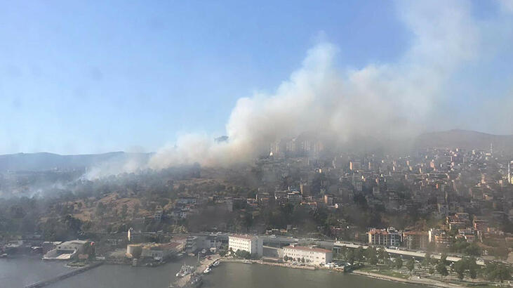 İzmir’de askeri alanda yangın!