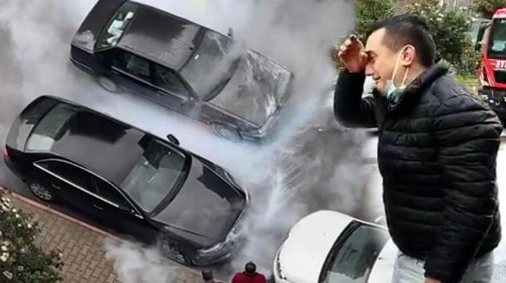 Kadıköy'de dehşet! Aracı yanan kişi gözyaşlarına boğuldu