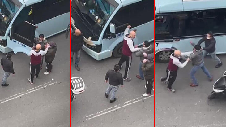 Kadıköy’de minibüsçü dehşeti! Kuryeler araya girdi