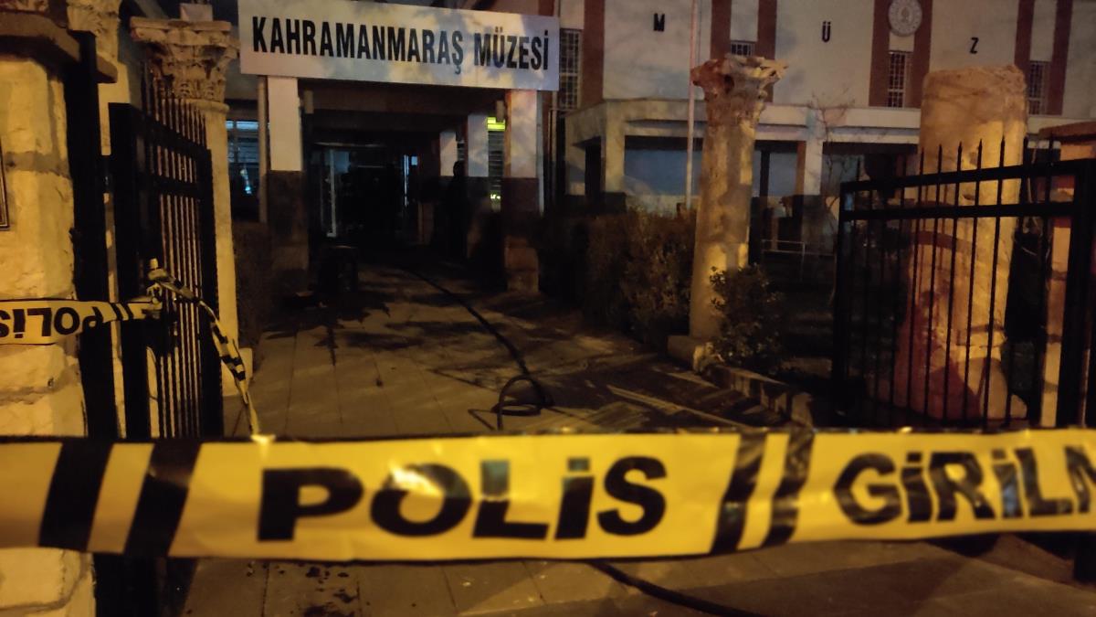 Kahramanmaraş'ta müzede çıkan yangın söndürüldü