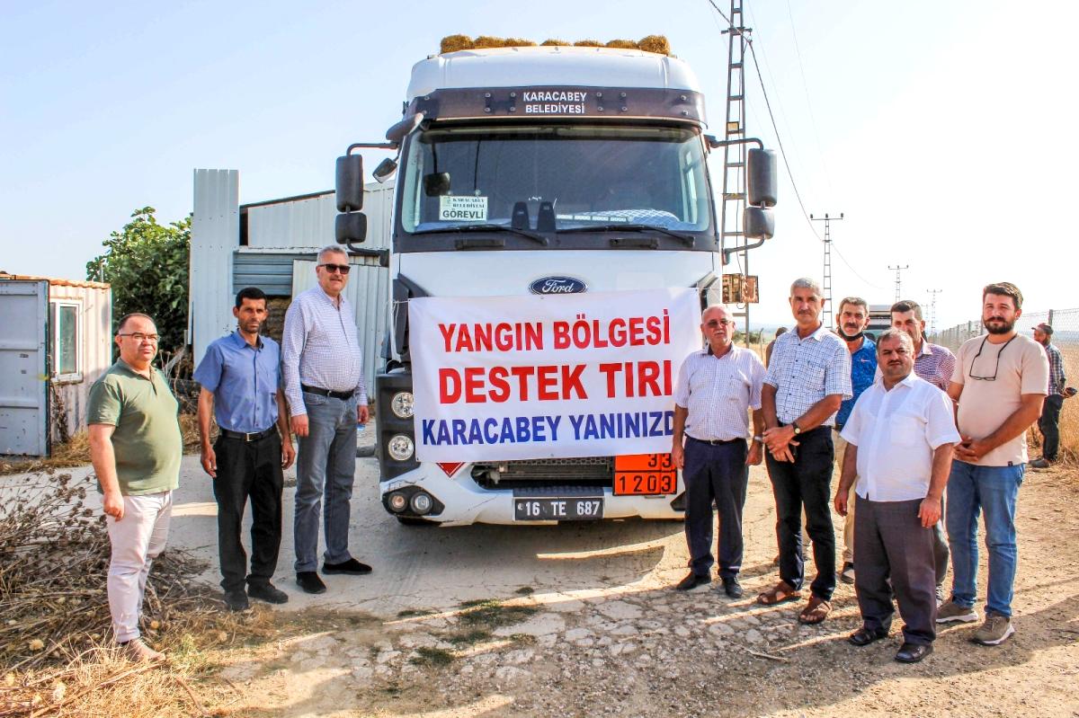 Karacabey'den Milas'a yardım eli uzandı