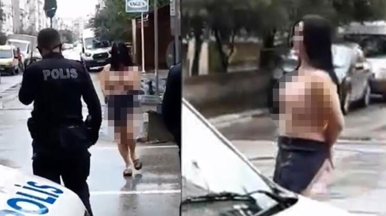Kenti birbirine kattı! Sokak ortasında yarı çıplak oturdu