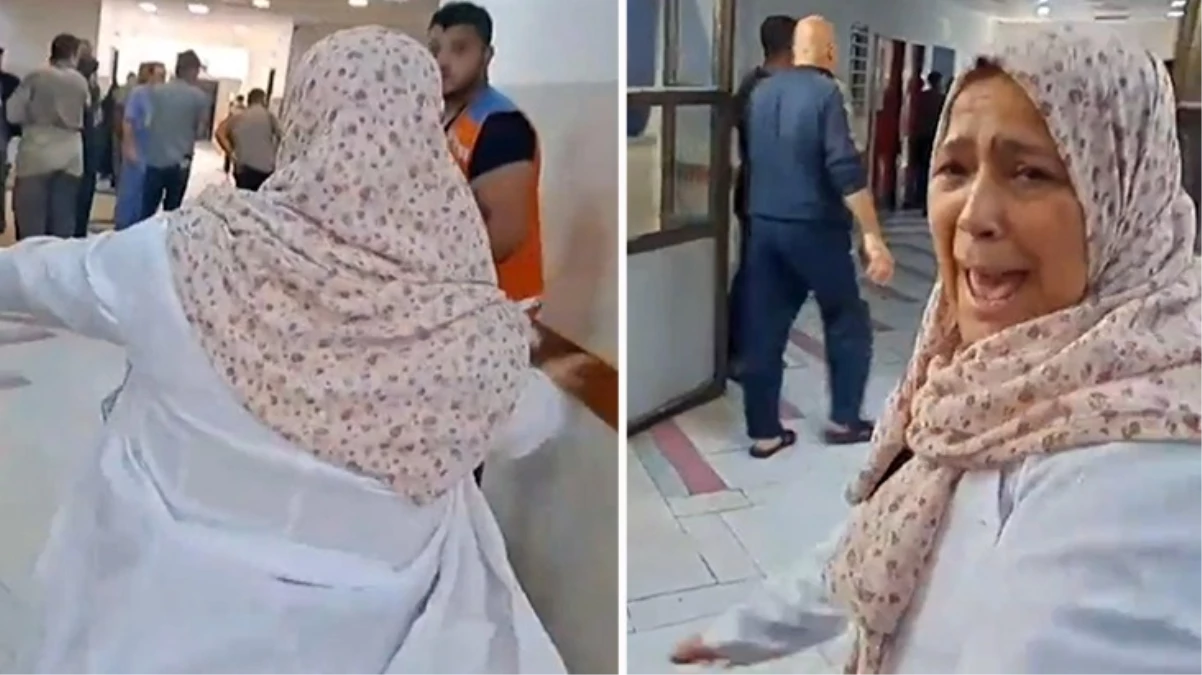 Kızının hastaneye getirildiğini gören Filistinli doktor, feryat edip sedyenin peşinden koştu