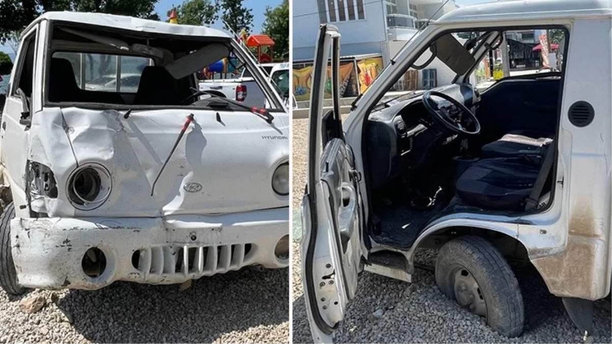 Kontrolden çıkan kamyonet ünlü sanatçı Halil Ergün'ün evinin bahçesine daldı