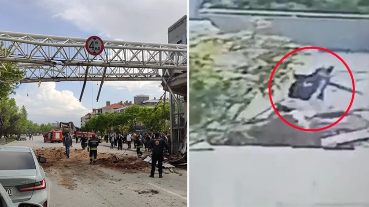 Konya'da tır üst geçide çarptı, 11 yaşındaki kız çocuğu metrelerce yükseklikten düştü