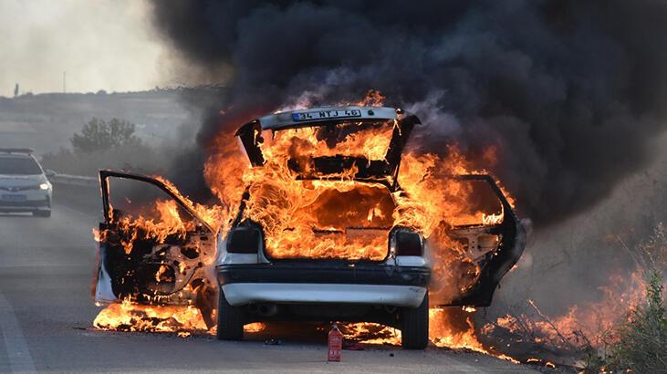 Korku dolu anlar! Alev topuna döndü