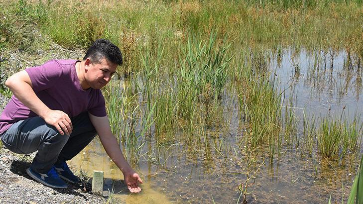 Kuruyan Akşehir Gölü üzerinde otomobille uçtan uca geziliyor!