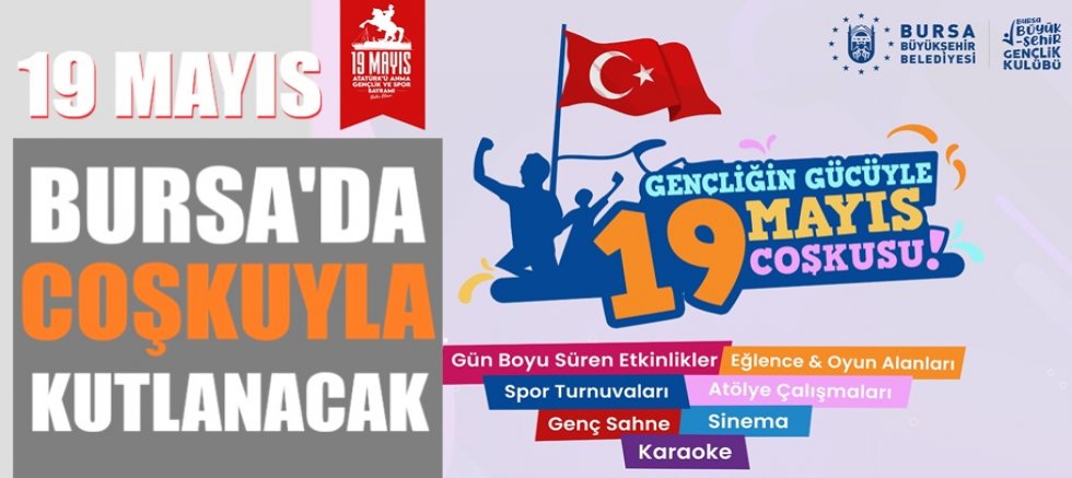 19 Mayıs Bursa'da coşkuyla kutlanacak