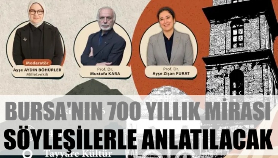 Bursa'nın 700 yıllık mirası söyleşilerle anlatılacak