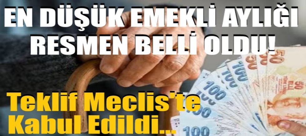 En düşük emekli aylığı resmen belli oldu! Teklif Meclis'te kabul edildi...