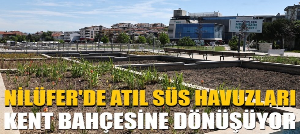 Nilüfer’de atıl süs havuzları kent bahçesine dönüşüyor