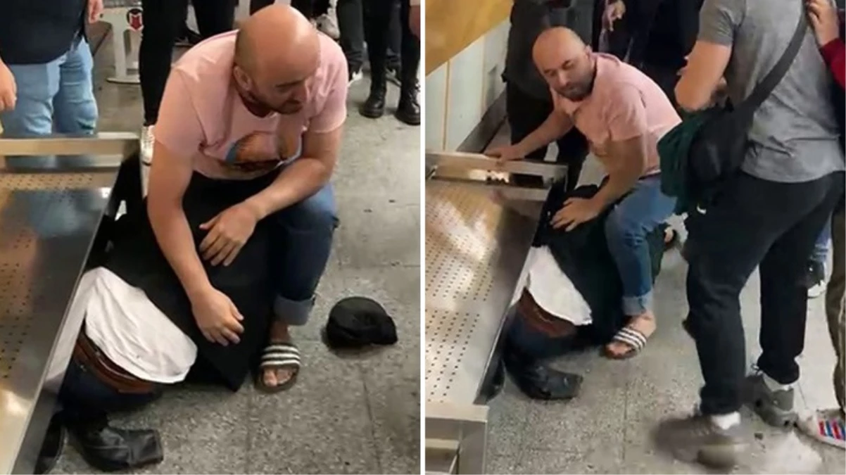 Metroda kadına yumruk! Linçten son anda kurtardılar