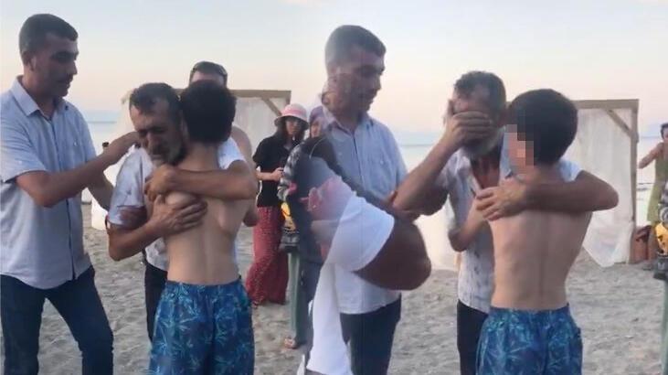 Oğlunun boğulduğunu sandı görünce şoka girdi! Baba gözyaşlarını tutamadı