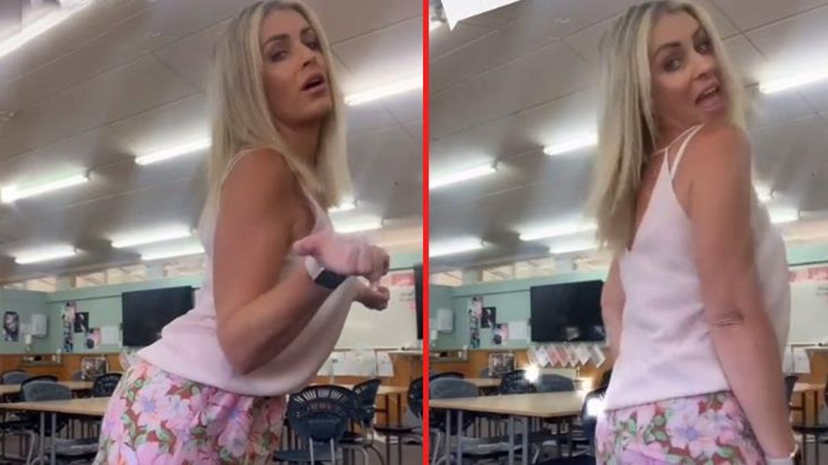 Öğretmenin sınıfta yaptığı kalça dansı sosyal medyaya damga vurdu