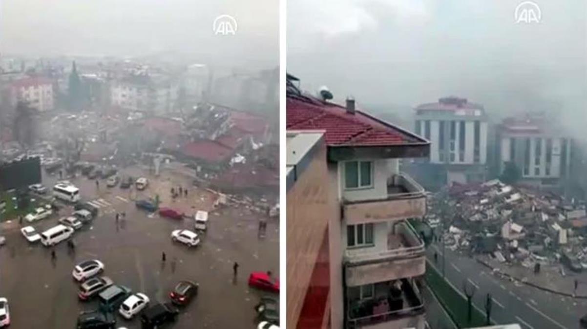Ortalık yangın yeri gibi! Depremin merkez üssü Kahramanmaraş havadan görüntülendi