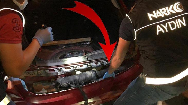 Otomobilin tamponundan çıktı! Sahil kentlere götürecekmiş